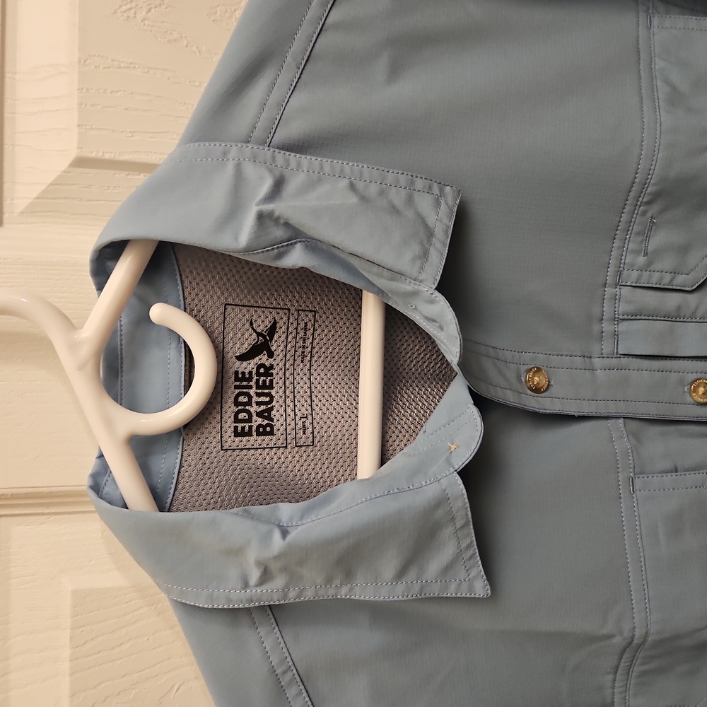 Eddie Bauer UPF 50 Ripstop Guide | Long Sleeve Button Down - Picture 3 of 7